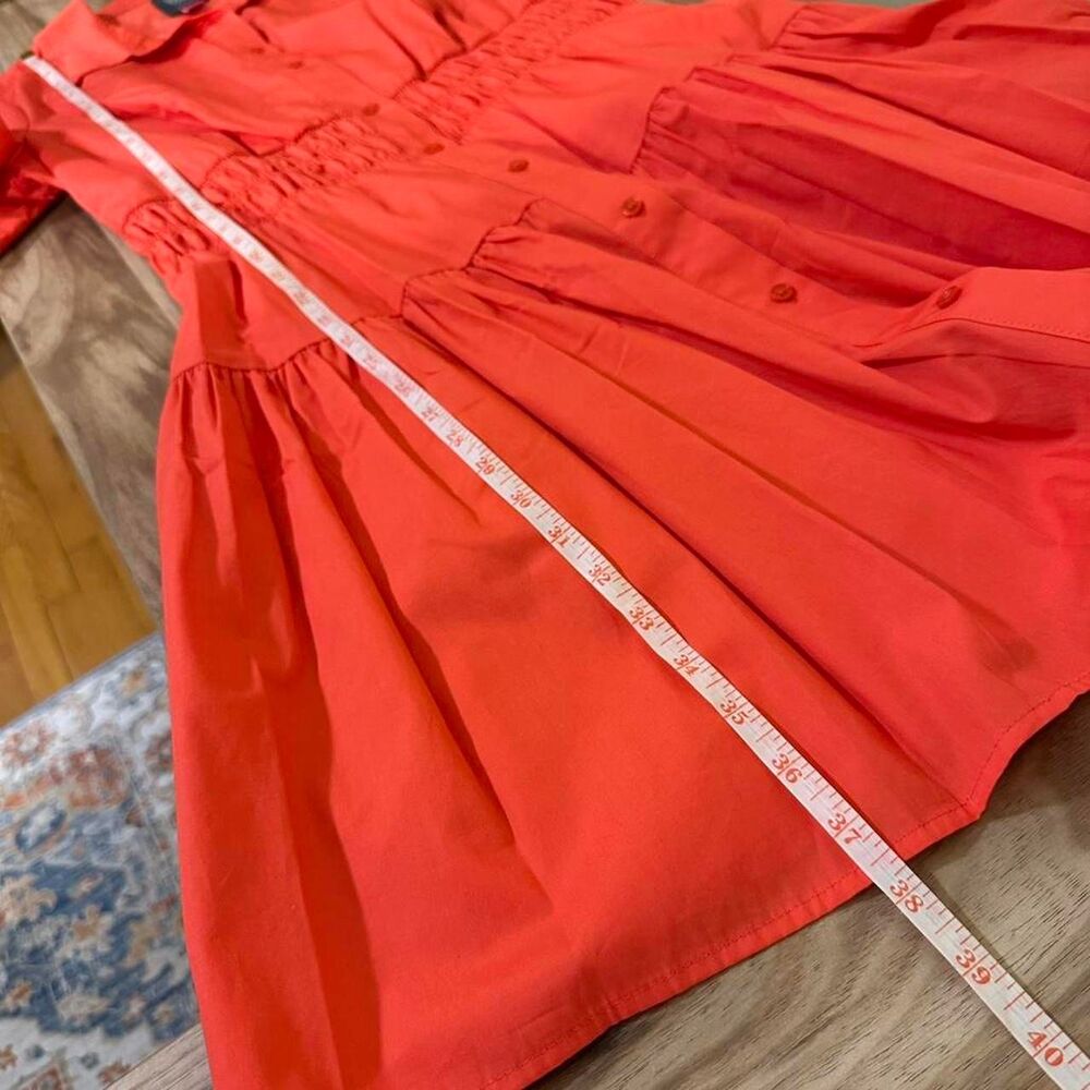 Vince Camuto Cotton Shirt collared Dress 12 large a-line Midi - Picture 5 of 8